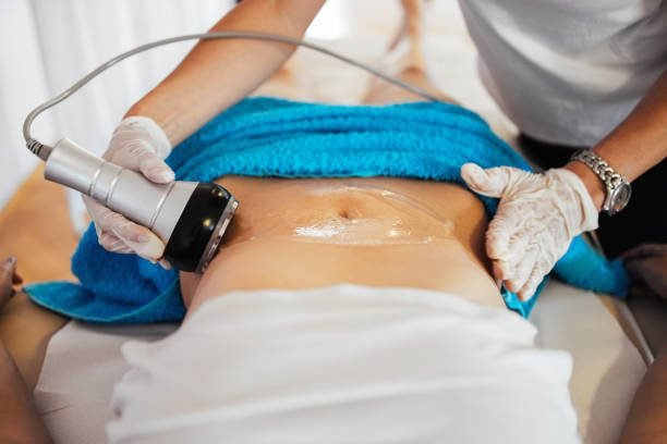 Cavitation RF body treatment and contemporary medicine for health beauty improvement and fat and cellulite removal